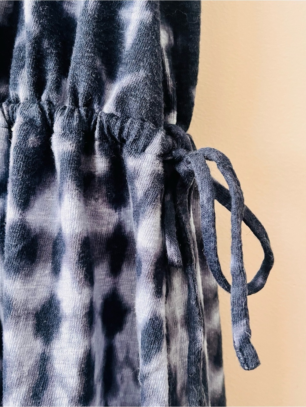 J. Jill Pure Jill Blue Shibori Linen Tie Waist Sleeveless Tunic Dress Petite M - Picture 6 of 9